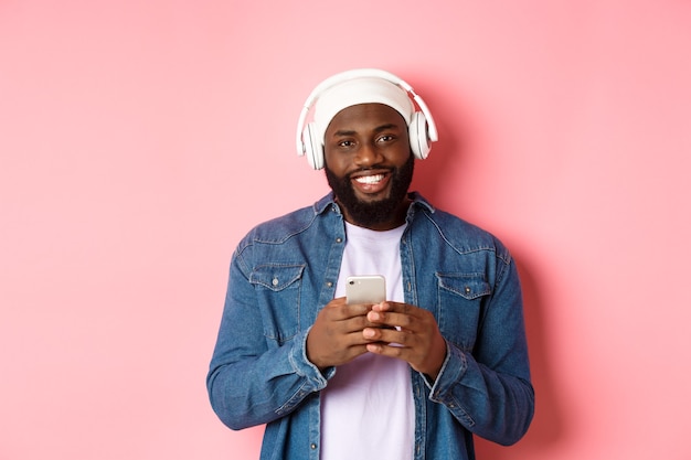 Close up on handsome young black man isolated