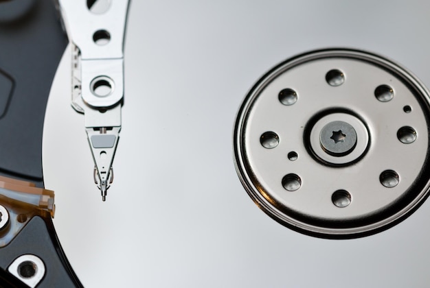 Photo close-up of hard disk