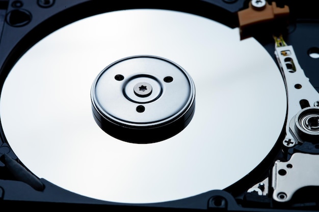 Photo close-up of hard drive