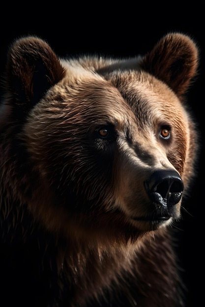 Close Up Head of Grizzly Bear jungle mascot Wallpapers