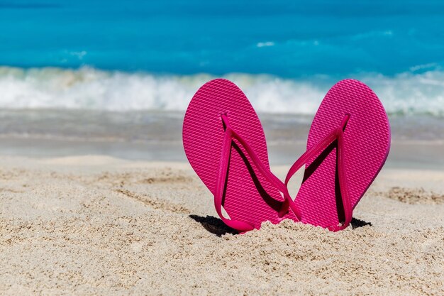 Close-up of heart shape on beach