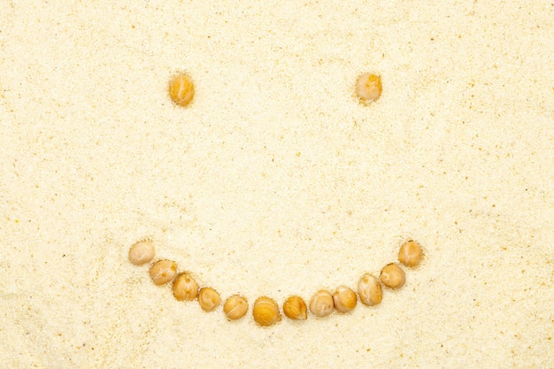 Close-up of heart shape on sand