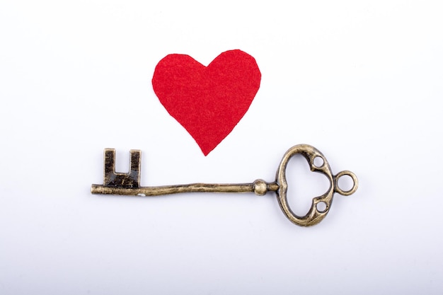 Photo close-up of heart shape on white background