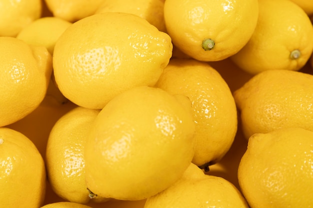 Close-up heerlijke bos van citroenen