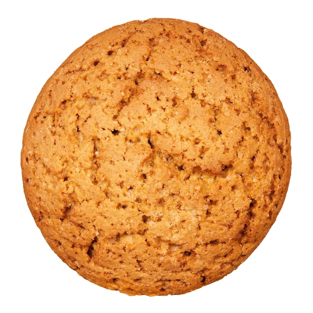Close-up heerlijke havermeel koekjes geïsoleerd op witte achtergrond