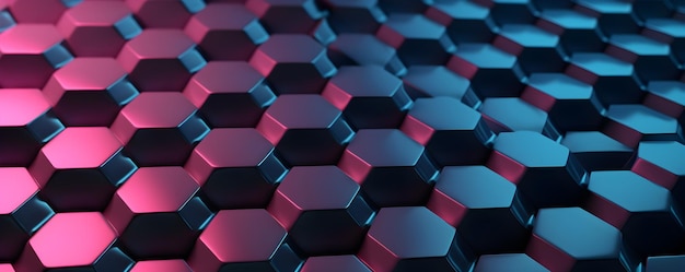 A close up of a hexagon pattern