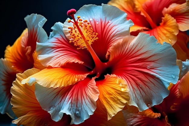 Photo a close up of a hibiscus flower