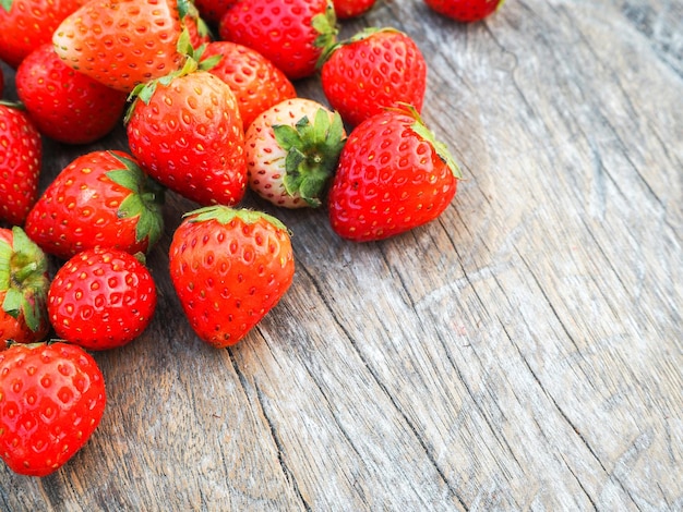 Close-up high angle view of strawberries