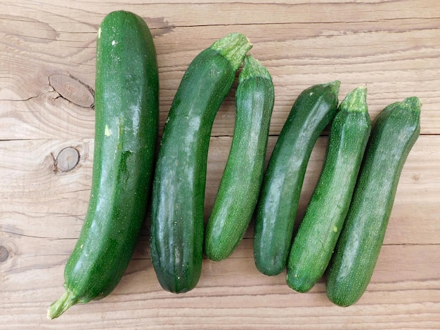 Close-up high angle view of zucchini