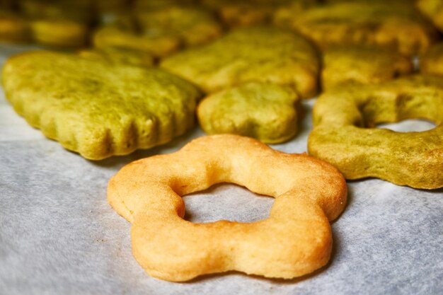 Foto close-up di biscotti fatti in casa