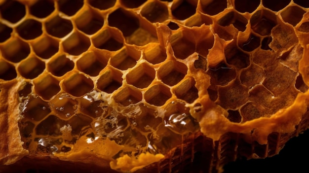 Close up of Honeycomb Generative AI