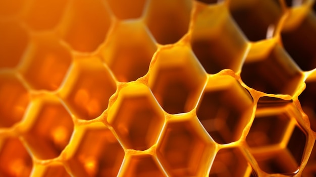 Close up of a honeycomb pattern