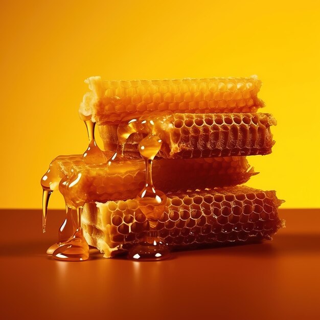 Close up of honeycomb