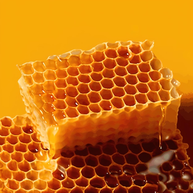 Close up of honeycomb