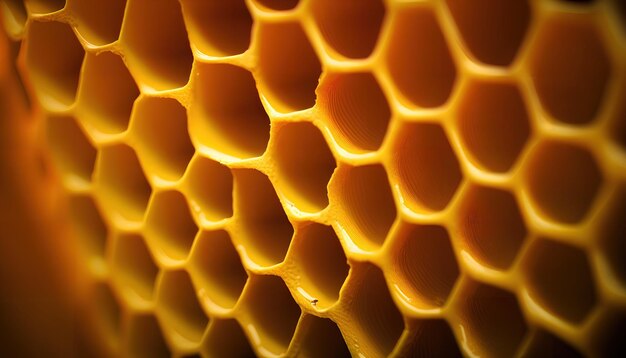 A close up of a honeycomb