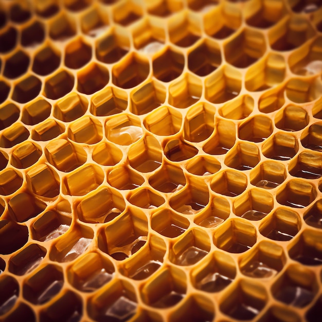 Photo a close up of a honeycomb