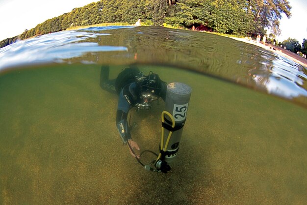 Photo close-up of horse in water