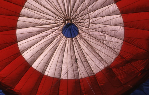 Close-up of hot air balloon interior