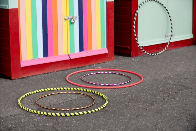 Photo close up on hula hoop circles