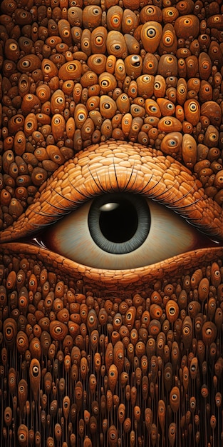 Foto un primo piano di un occhio umano con una grande pupilla