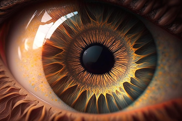 A close up of a human eye