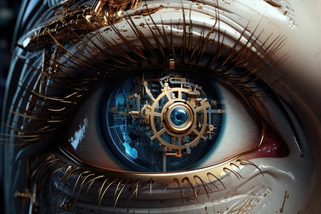 Крупный план человеческого глаза