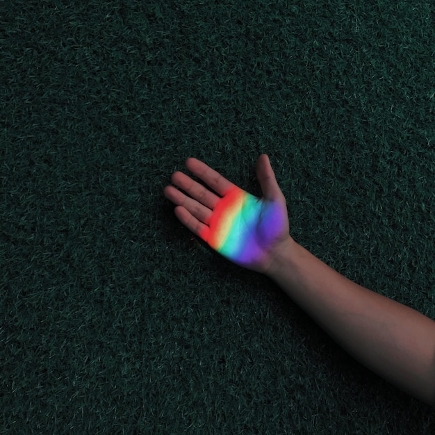 close-up of human hand