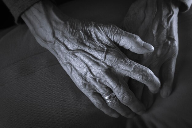 Photo close-up of human hand