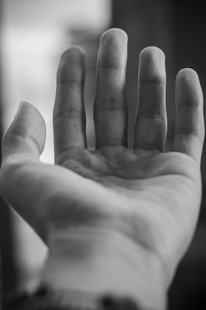 Photo close-up of human hand