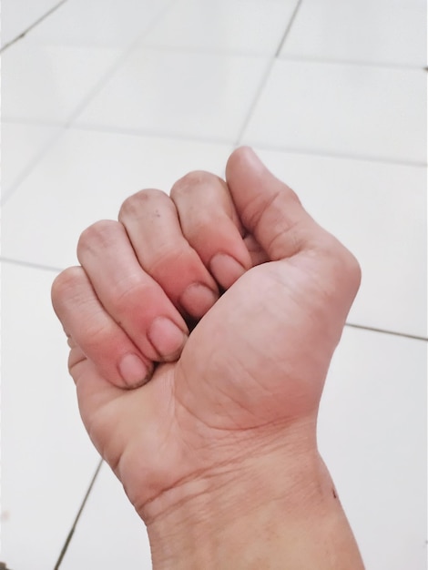 Photo close-up of human hand