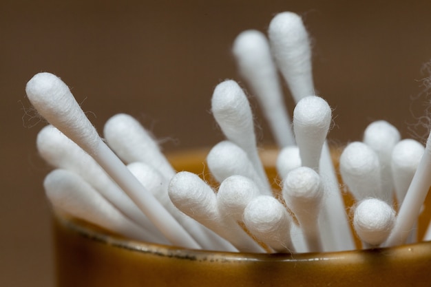 Close Up Of Hygiene Cotton Bud Cotton Swab