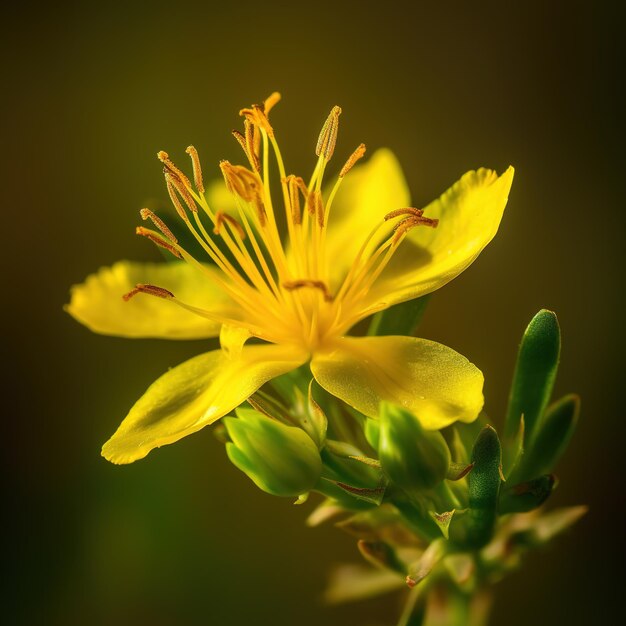 Close up hypericum flower