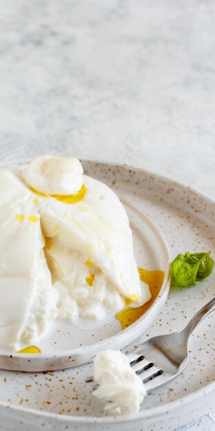 Foto prossimo piano del gelato nel piatto