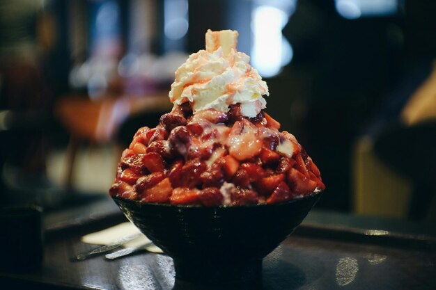 Foto prossimo piano di un gelato