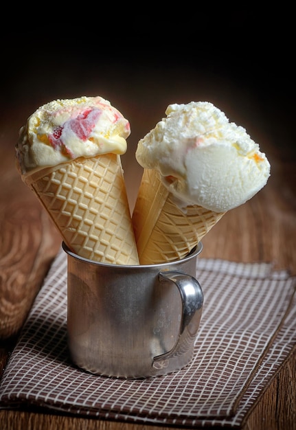 Foto prossimo piano di un gelato