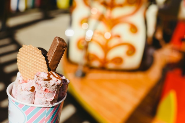 Photo close-up of ice cream