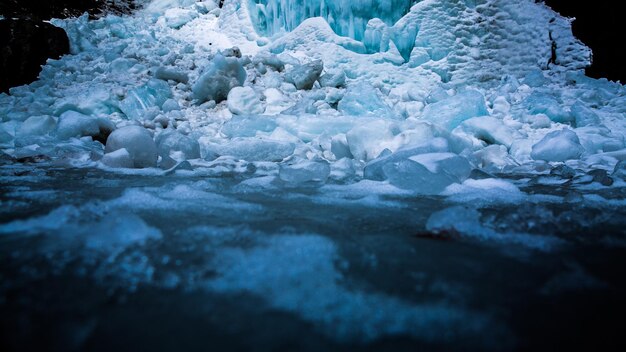 Close-up of ice crystals