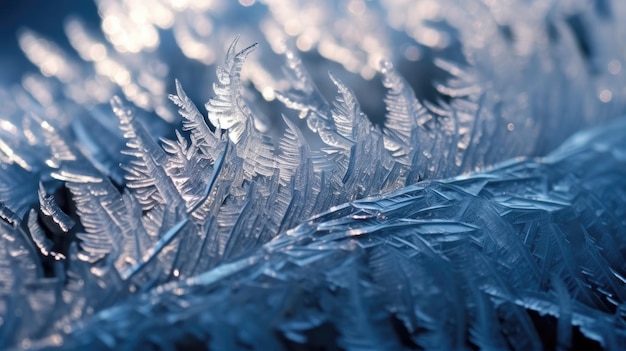 a close up of ice crystals