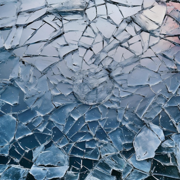 地面の氷の接写