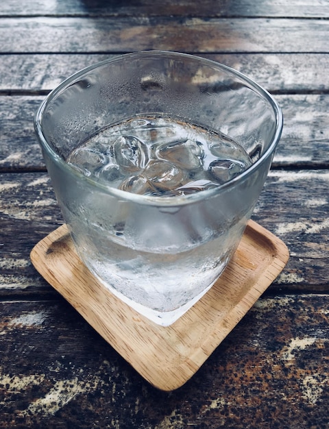 Close-up of ice tea on table