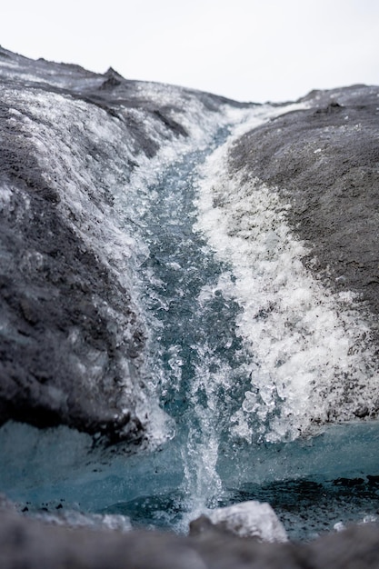 Close up of ice in Vatnajökull