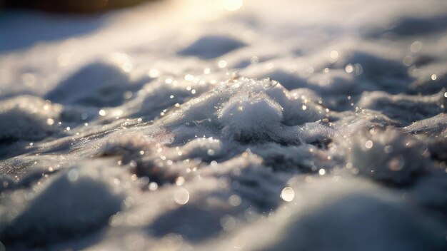 太陽が輝く氷のクローズアップ