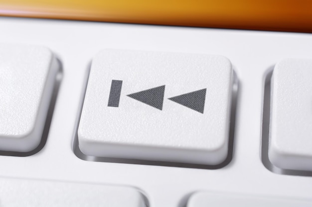 Photo close-up of icon on button of computer keyboard