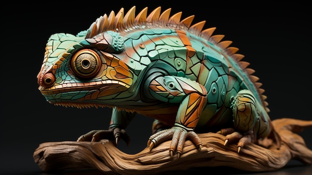close up of an iguana