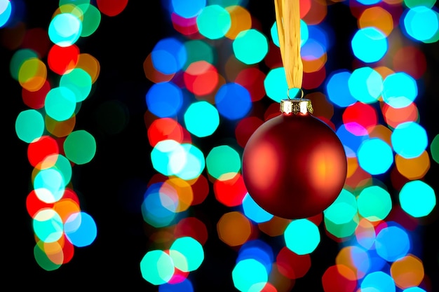 Photo close-up of illuminated christmas lights