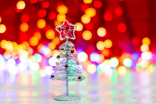 Close-up of illuminated christmas lights