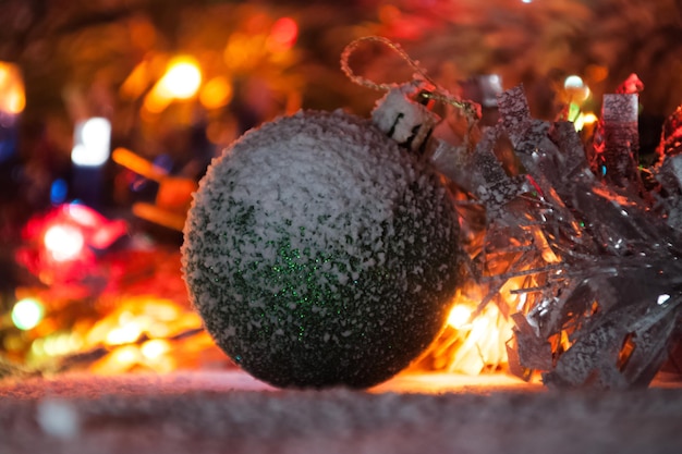 Close-up of illuminated christmas lights