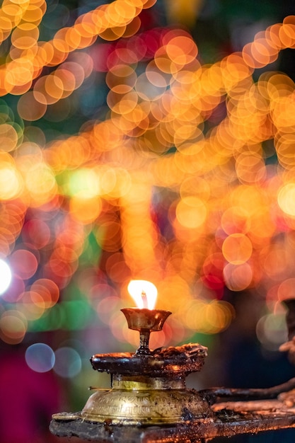 Photo close-up of illuminated lamp