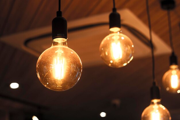 Close-up of illuminated light bulb