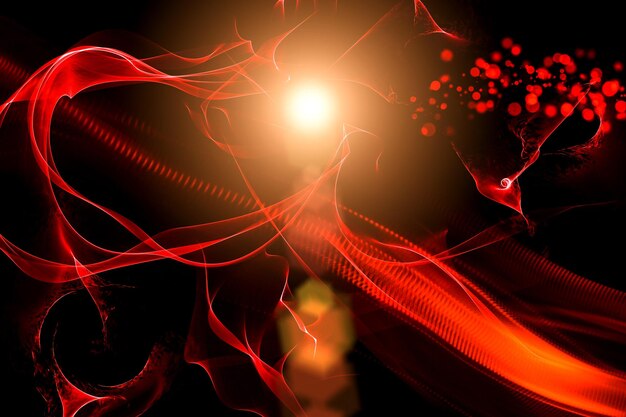 close-up of illuminated light painting